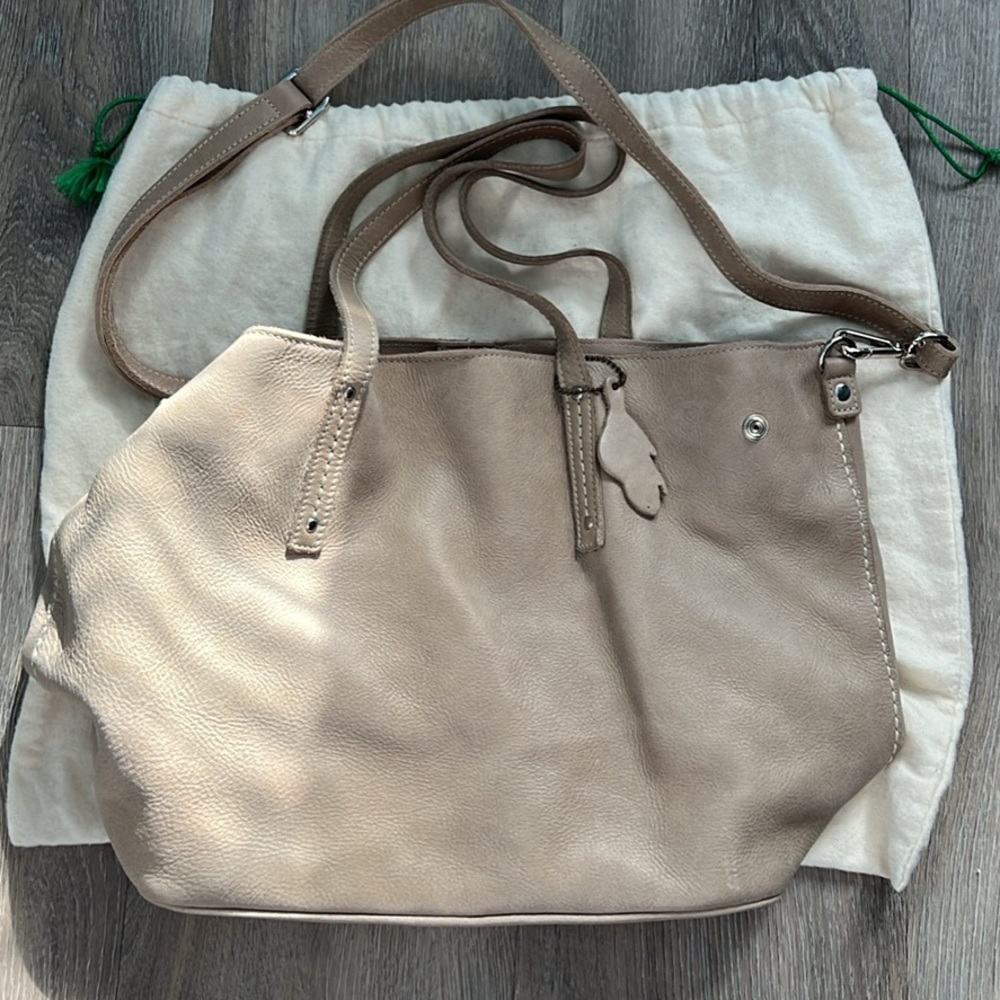 Roots Leather Amelia Tote Crossbody Bag